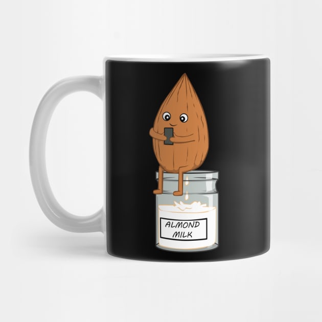 Almond Milk Funny Vegan Vegetarian Humor by MGO Design